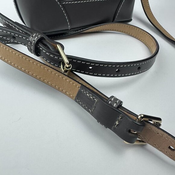 Dooney & Bourke Small Crossbody β Gray Leather with Contrast Stitching - Picture 4 of 12